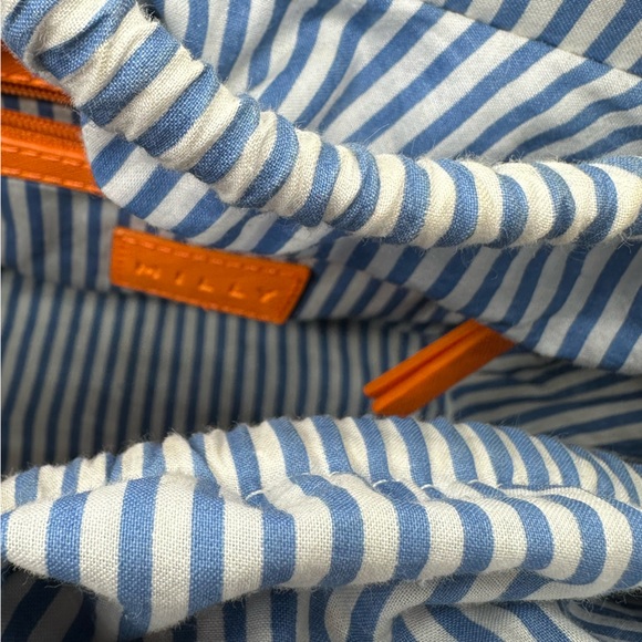 MILLY Pom-Pom Small Straw Tote Bag - Picture 5 of 11